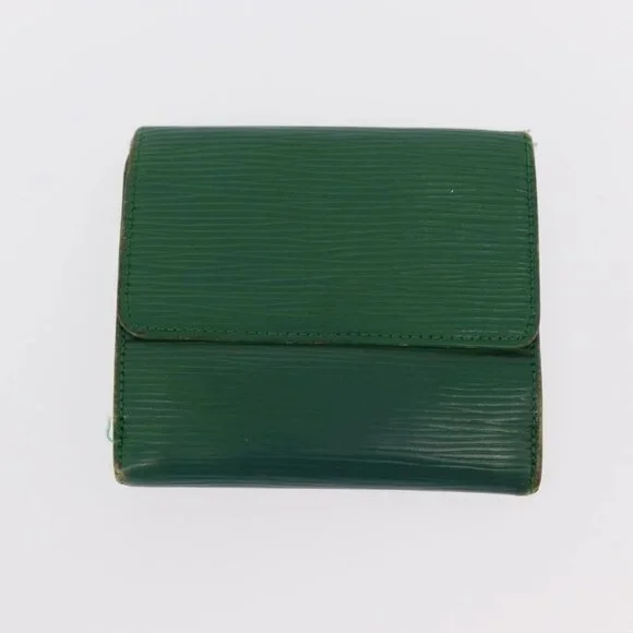 LOUIS VUITTON Hermes Epi Wallet Canvas 2 Set Red Green